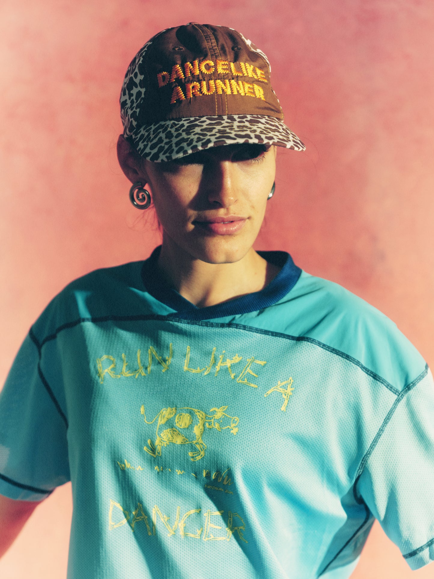 " DANCE LIKE A RUNNER" Cow Print Dad Hat