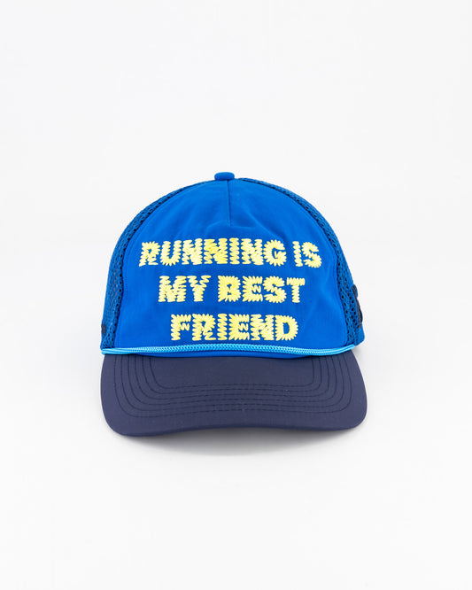 "Running is my Best Friend " Trucker Blue