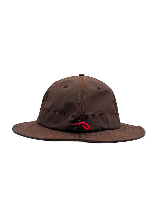 "RUNNING" Heart Bucket Hat Brown