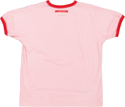 "Running Is My Best Friend" Ringer Tee Pink