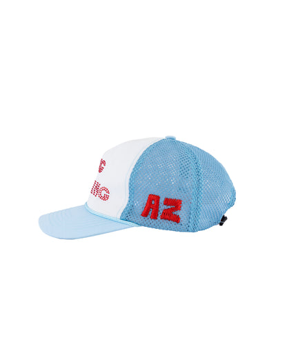 "I DIG RUNNING" Rhinestone Trucker Blue
