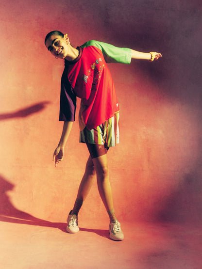 "Dance Like A Runner" Raglan Fan Mesh