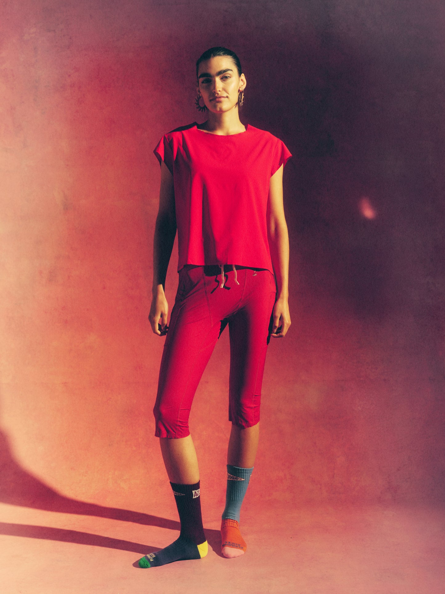 Sky Crop Tee Red