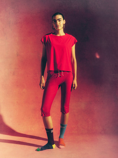 Sky Crop Tee Red