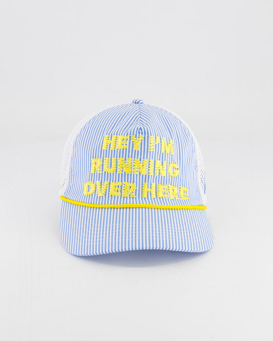 "Hey I'm running over here" Trucker