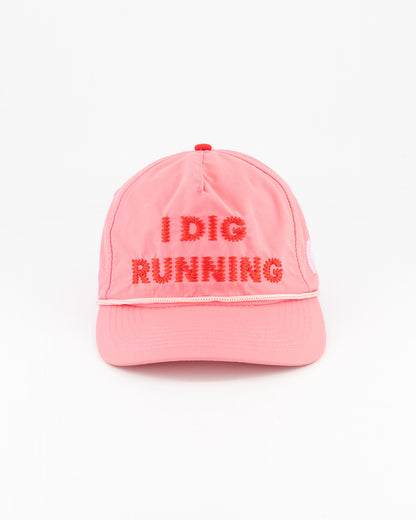 "I Dig Running" Pink Trucker