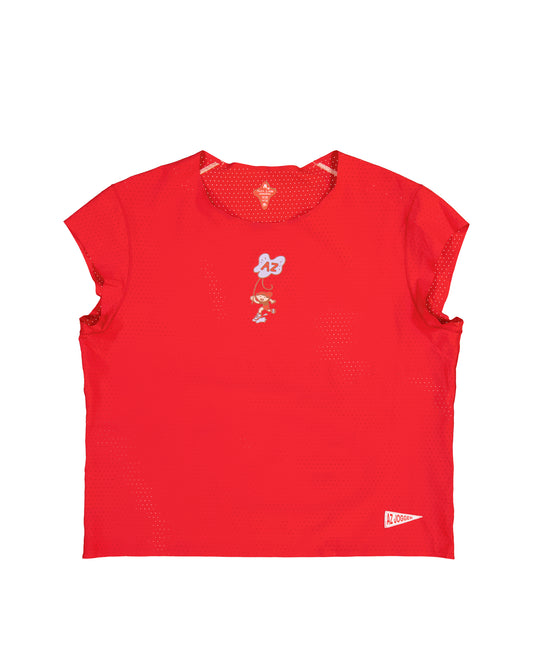 Sky Crop Tee Red