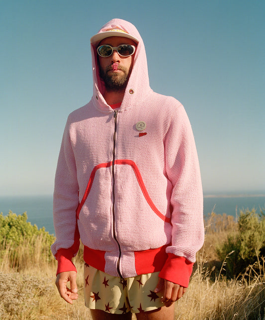 Waffle Hoodie Pink