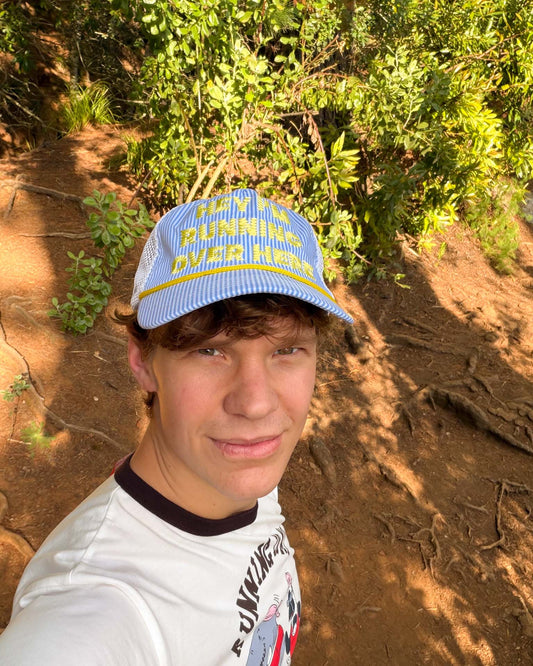 "Hey I'm running over here" Trucker