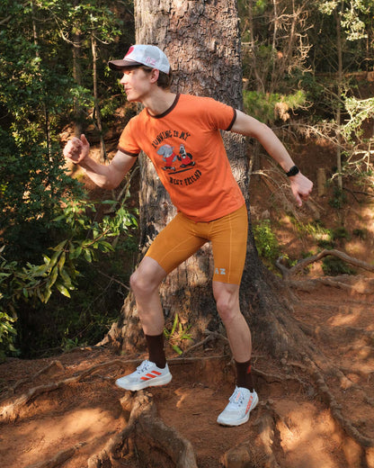 "Running Is My Best Friend" Ringer Tee Orange