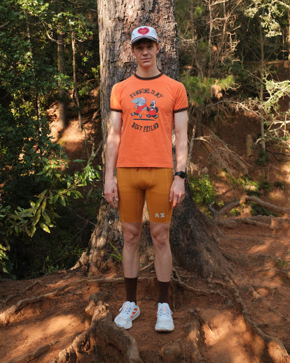 "Running Is My Best Friend" Ringer Tee Orange