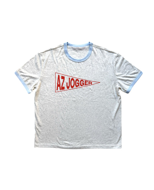 "AZ Jogger" Ringer Tee Grey