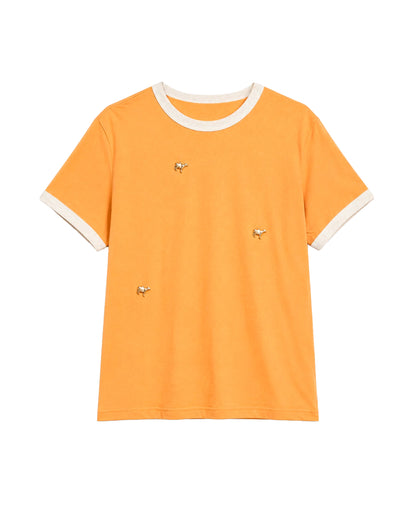 "Cow Charm" Ringer Tee