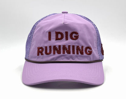 "I Dig Running" Trucker Hat PURPLE