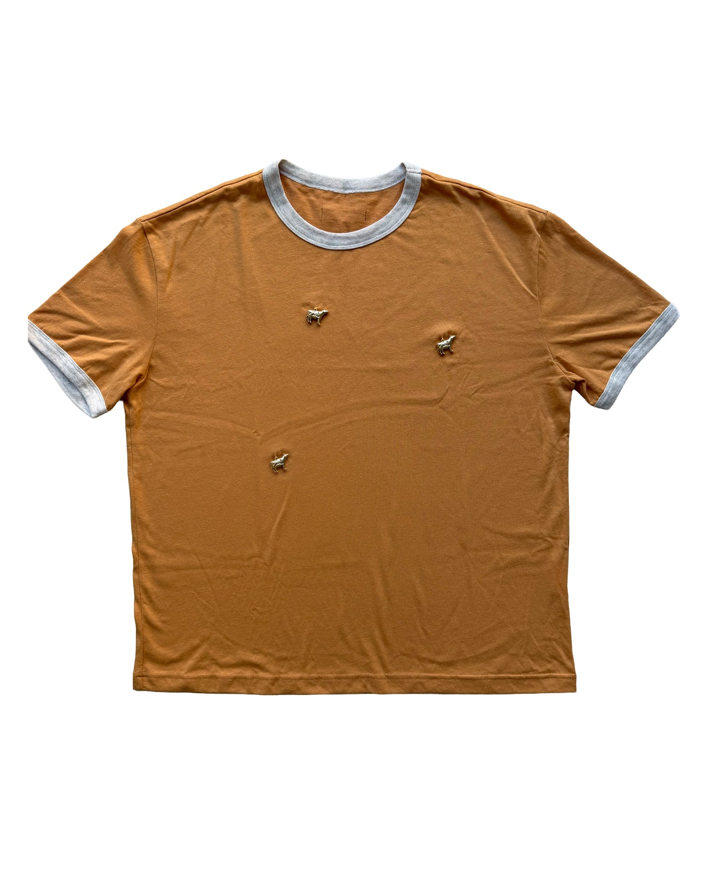 "Cow Charm" Ringer Tee